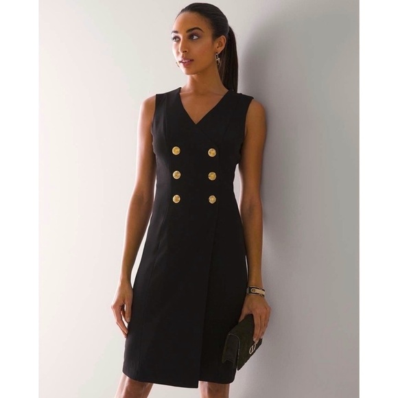 NWT RACHEL ZOE Houndstooth Double Breasted Blazer Dress Black White 6 - Picture 1 of 9